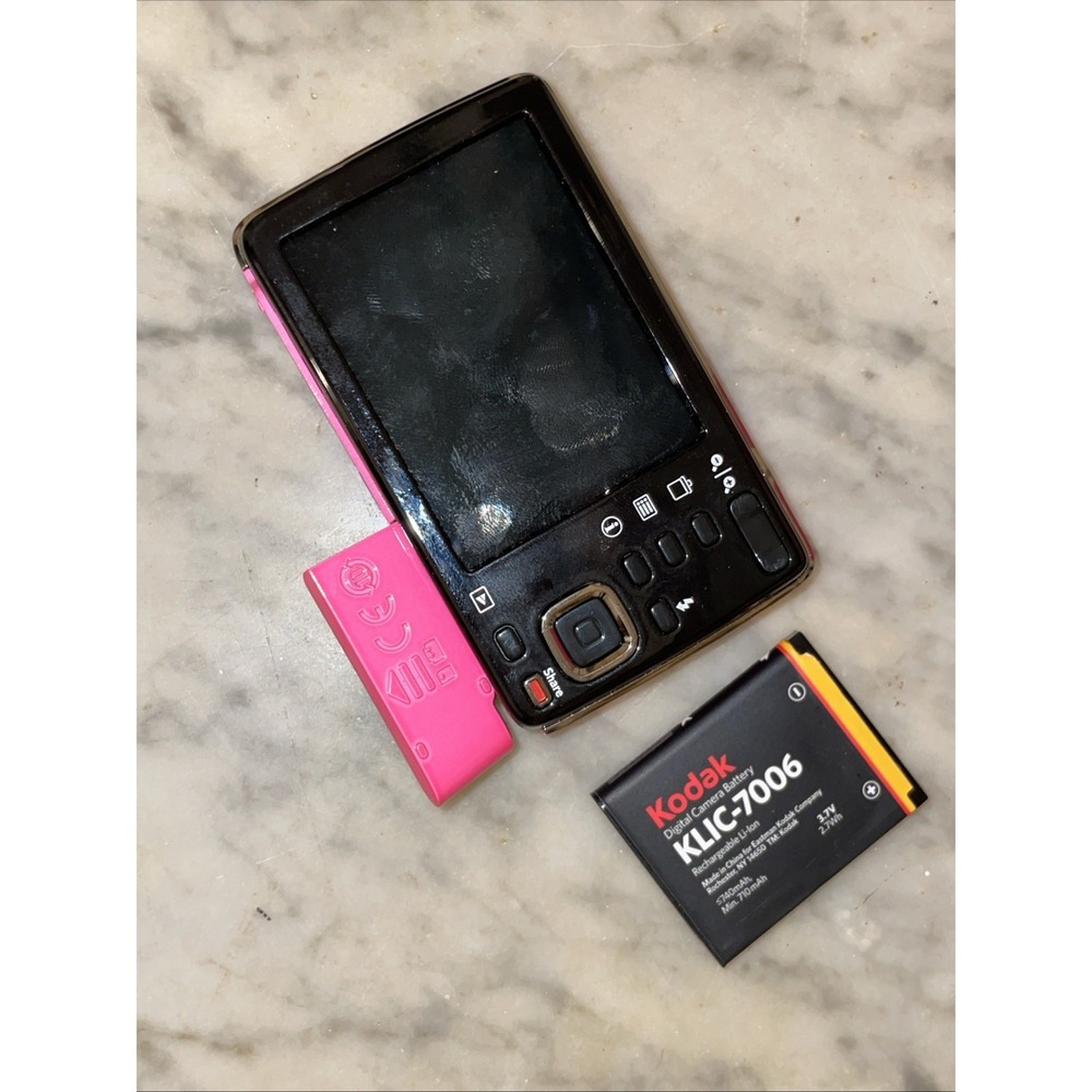 Kodak Digital Camera EasyShare Mini M200 Hot Pink 10.0MP w/ Case & Battery - Picture 13 of 15